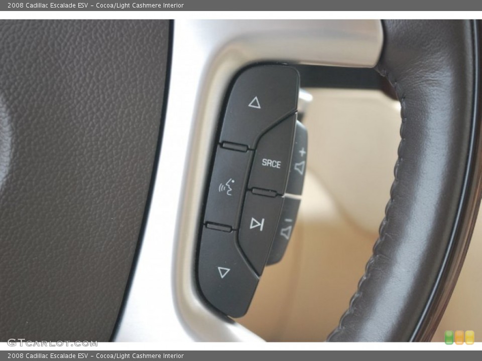 Cocoa/Light Cashmere Interior Controls for the 2008 Cadillac Escalade ESV #50946555