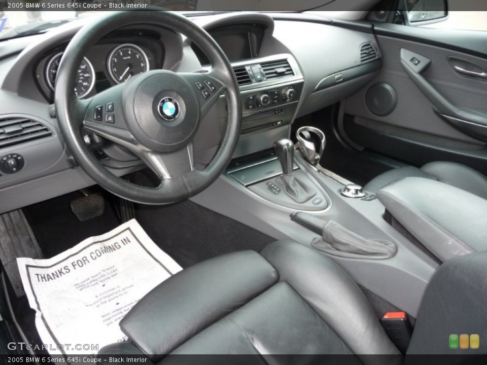 Black Interior Prime Interior for the 2005 BMW 6 Series 645i Coupe #50946918