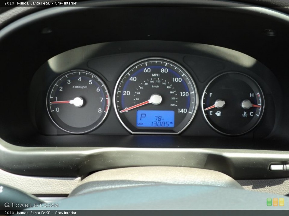 Gray Interior Gauges for the 2010 Hyundai Santa Fe SE #50948841