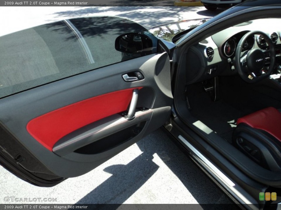 Magma Red Interior Door Panel for the 2009 Audi TT 2.0T Coupe #50956542