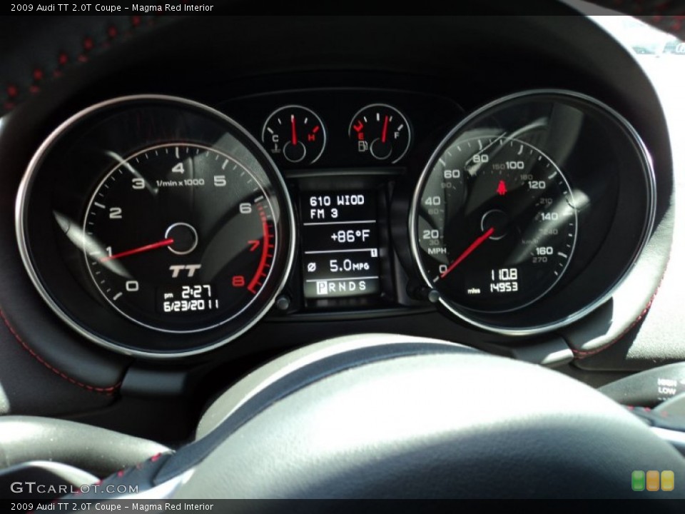 Magma Red Interior Gauges for the 2009 Audi TT 2.0T Coupe #50956689