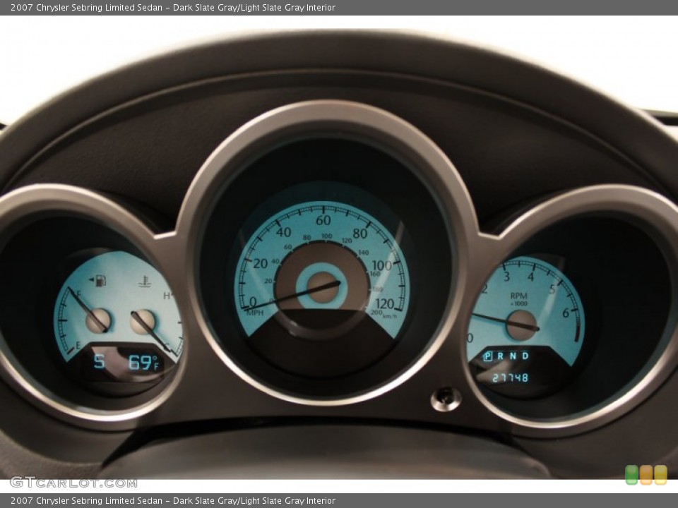 Dark Slate Gray/Light Slate Gray Interior Gauges for the 2007 Chrysler Sebring Limited Sedan #50964435