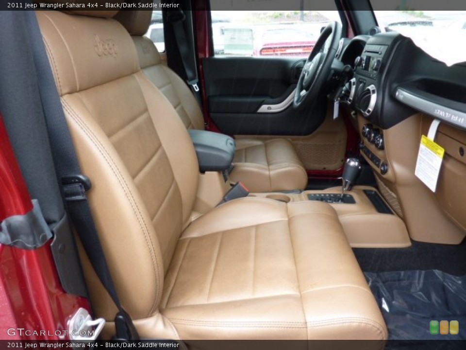 Black/Dark Saddle Interior Photo for the 2011 Jeep Wrangler Sahara 4x4 #50971713
