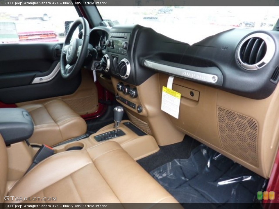 Black/Dark Saddle Interior Dashboard for the 2011 Jeep Wrangler Sahara 4x4 #50971725