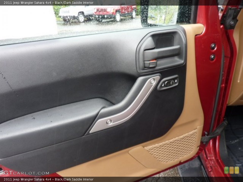 Black/Dark Saddle Interior Door Panel for the 2011 Jeep Wrangler Sahara 4x4 #50971812