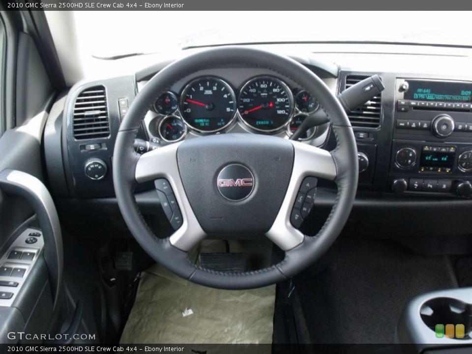 Ebony Interior Steering Wheel for the 2010 GMC Sierra 2500HD SLE Crew Cab 4x4 #50977983