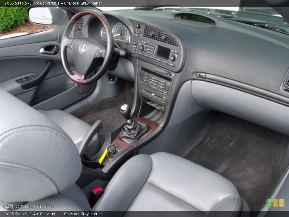 Charcoal Gray Interior Dashboard for the 2005 Saab 9-3 Arc Convertible #50980908