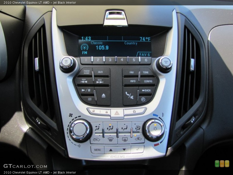 Jet Black Interior Controls for the 2010 Chevrolet Equinox LT AWD #50982063