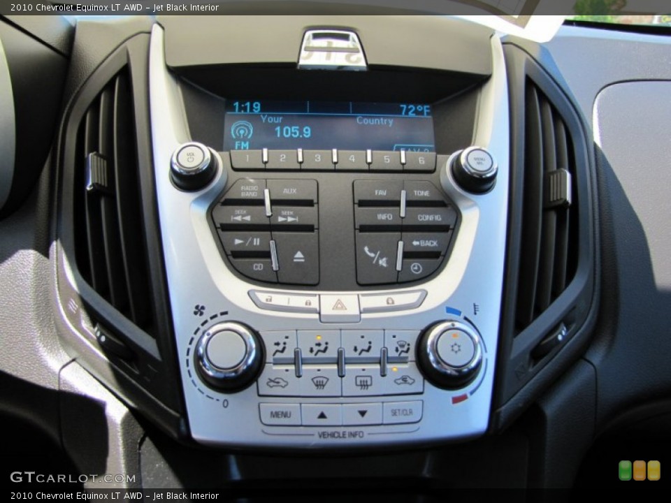 Jet Black Interior Controls for the 2010 Chevrolet Equinox LT AWD #50982345