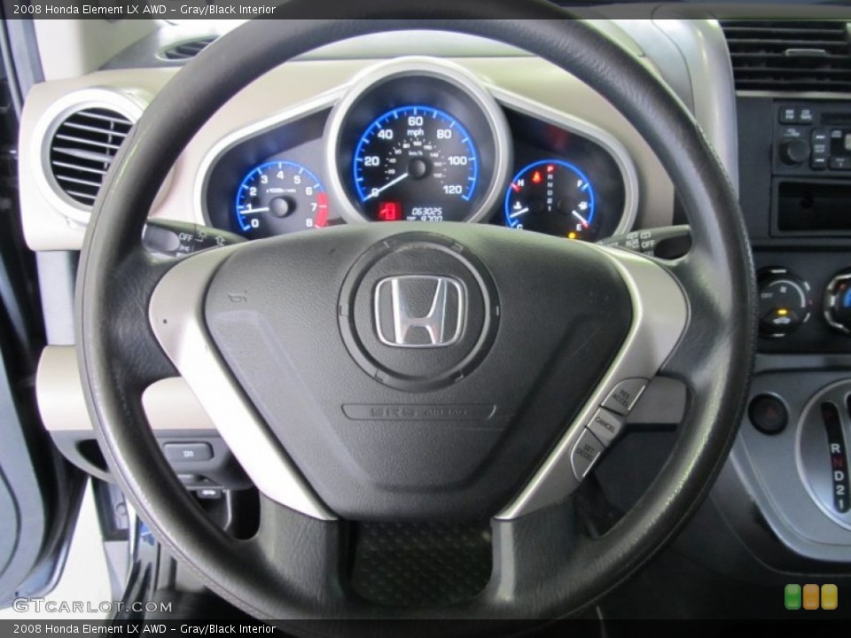 Gray/Black Interior Steering Wheel for the 2008 Honda Element LX AWD #50986065