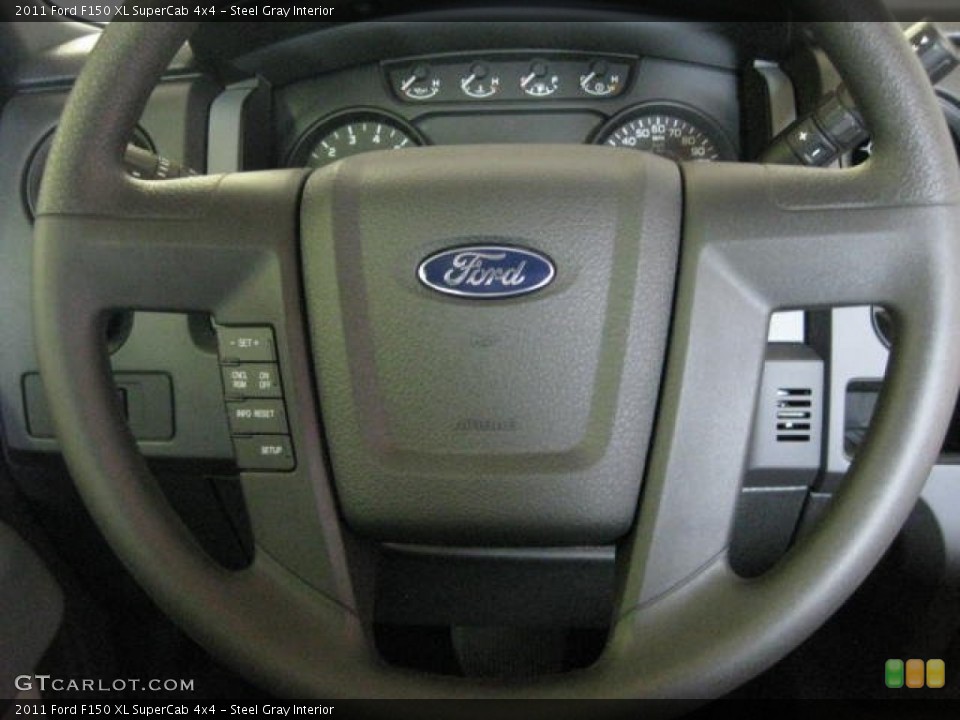Steel Gray Interior Steering Wheel for the 2011 Ford F150 XL SuperCab 4x4 #50987322