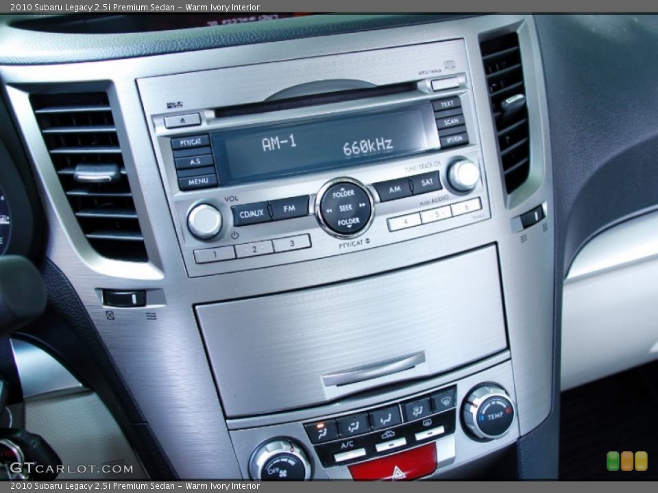 Warm Ivory Interior Controls for the 2010 Subaru Legacy 2.5i Premium Sedan #50992946