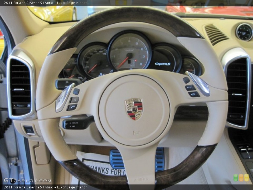 Luxor Beige Interior Steering Wheel for the 2011 Porsche Cayenne S Hybrid #50993255