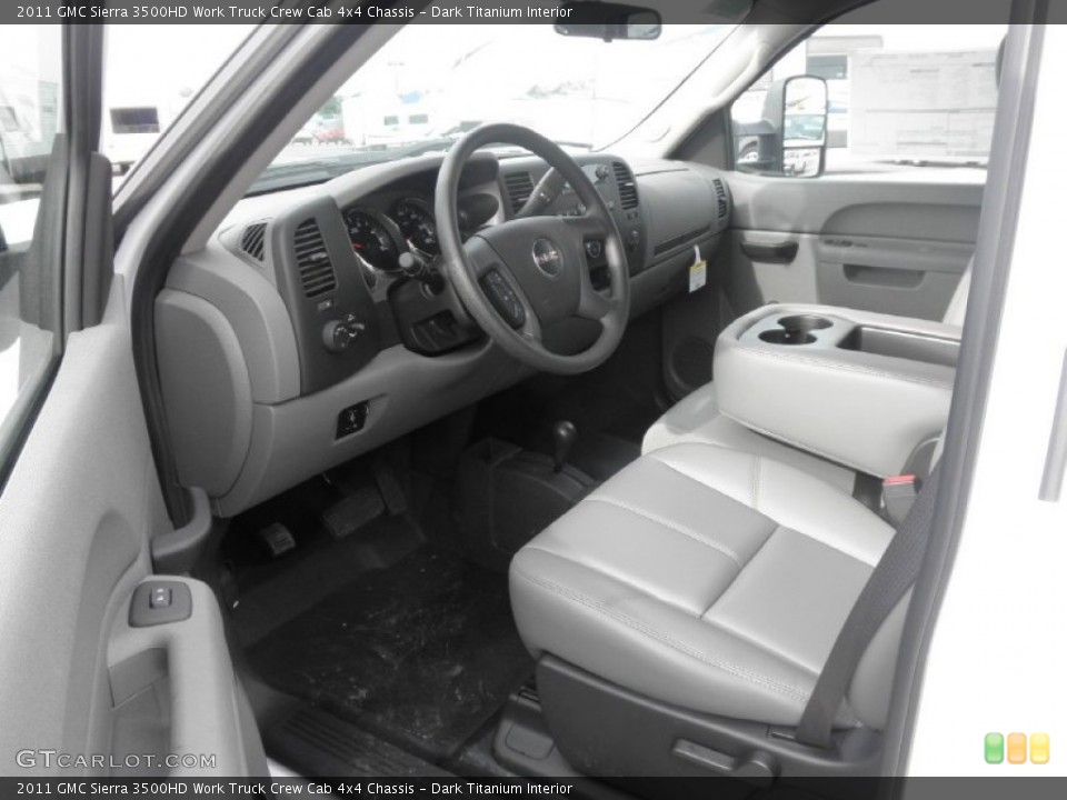 Dark Titanium Interior Photo for the 2011 GMC Sierra 3500HD Work Truck Crew Cab 4x4 Chassis #50995961