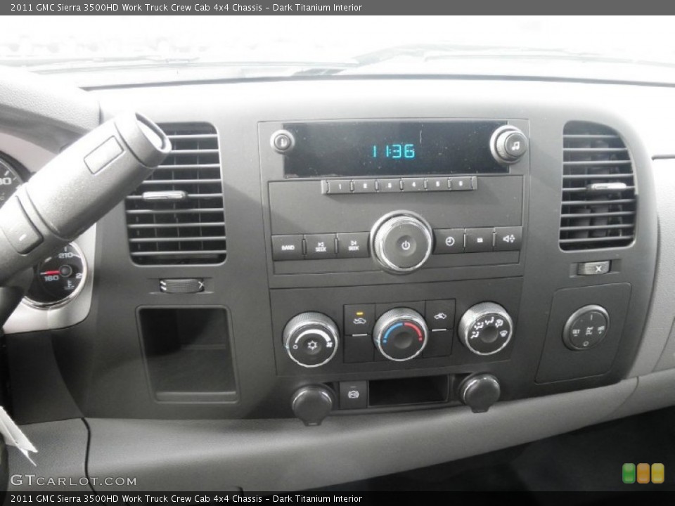 Dark Titanium Interior Controls for the 2011 GMC Sierra 3500HD Work Truck Crew Cab 4x4 Chassis #50995973