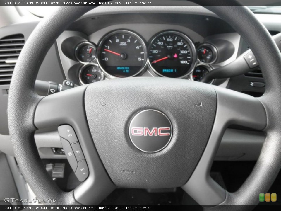 Dark Titanium Interior Steering Wheel for the 2011 GMC Sierra 3500HD Work Truck Crew Cab 4x4 Chassis #50995997