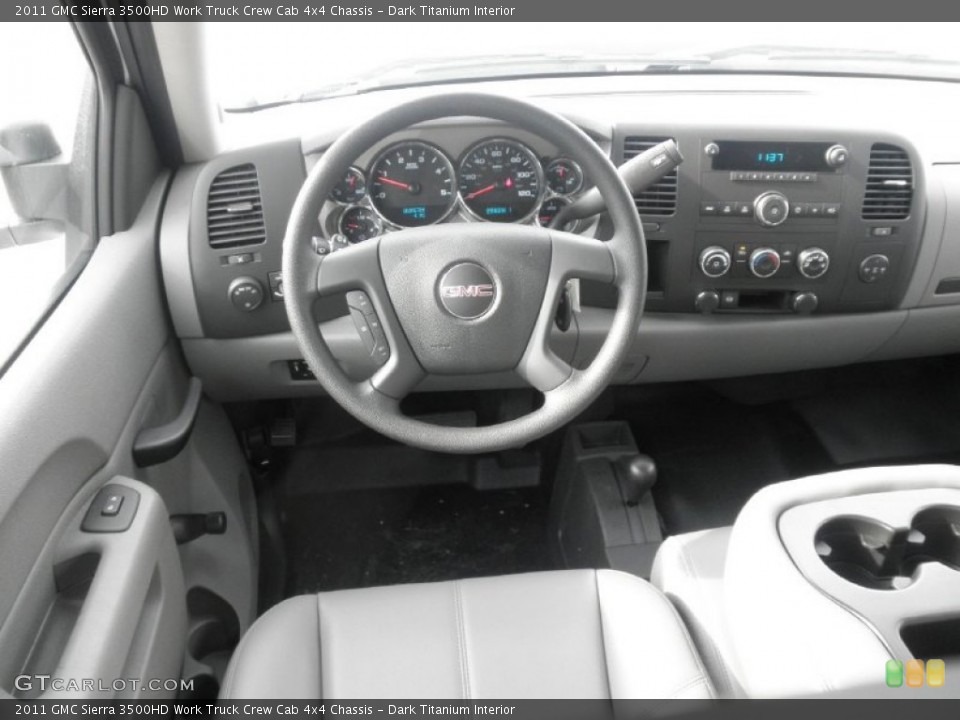 Dark Titanium Interior Photo for the 2011 GMC Sierra 3500HD Work Truck Crew Cab 4x4 Chassis #50996021