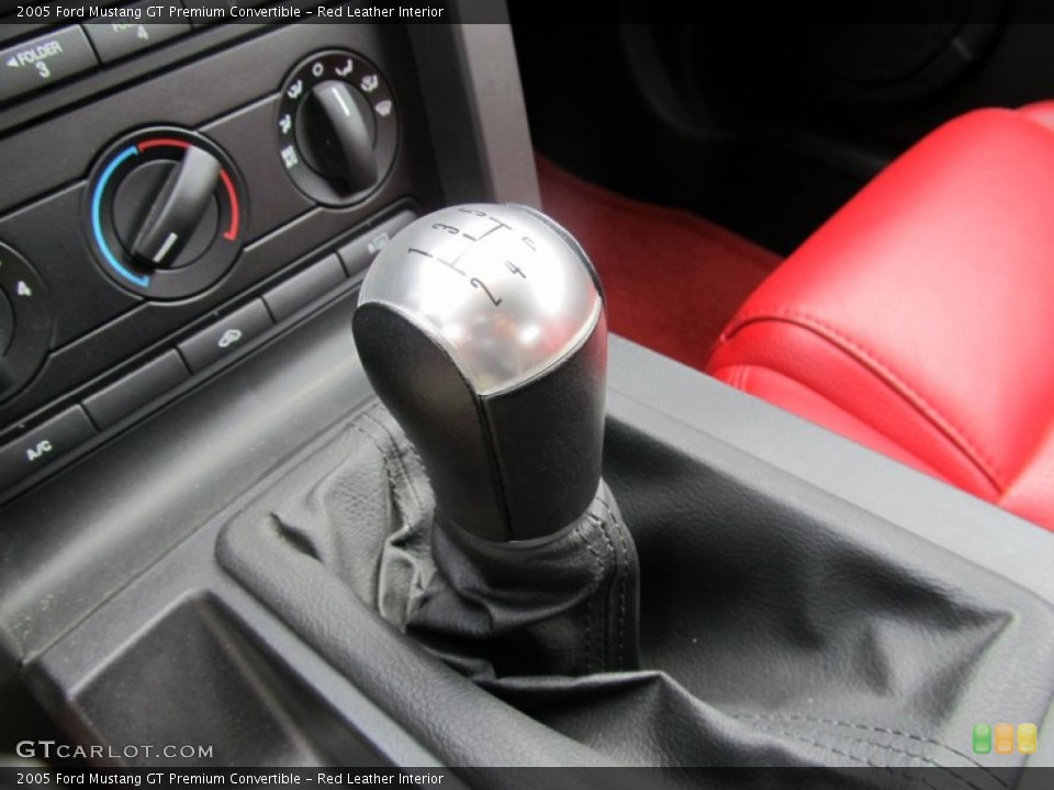 Red Leather Interior Transmission for the 2005 Ford Mustang GT Premium Convertible #50999266