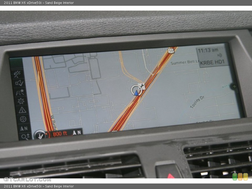 Sand Beige Interior Navigation for the 2011 BMW X6 xDrive50i #50999575