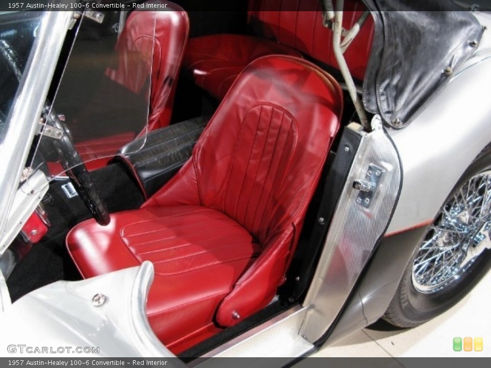 Red Interior Photo for the 1957 Austin-Healey 100-6 Convertible #51000484