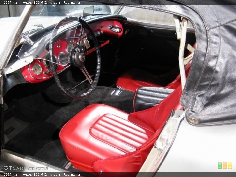 Red Interior Photo for the 1957 Austin-Healey 100-6 Convertible #51000520