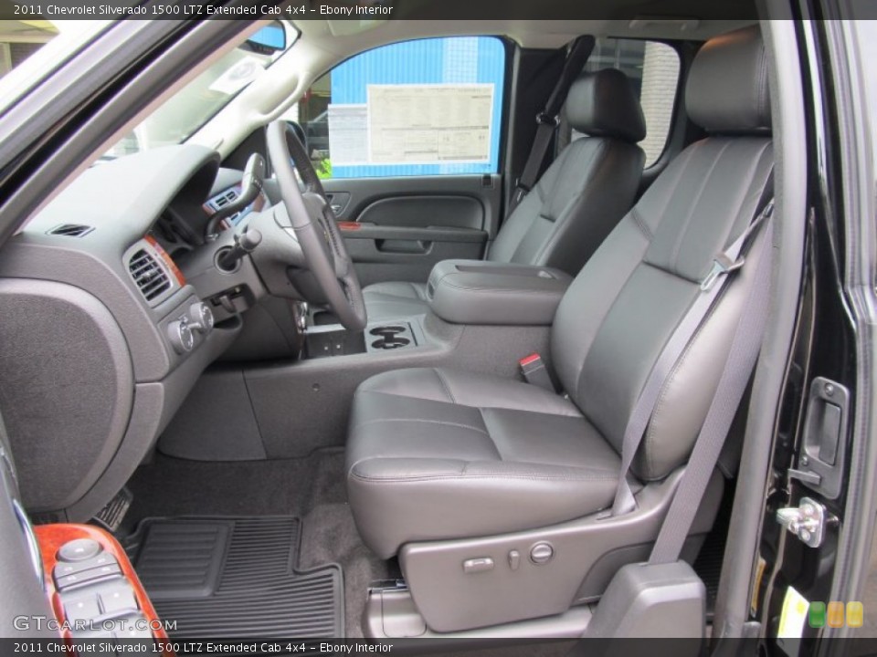 Ebony Interior Photo for the 2011 Chevrolet Silverado 1500 LTZ Extended Cab 4x4 #51001021