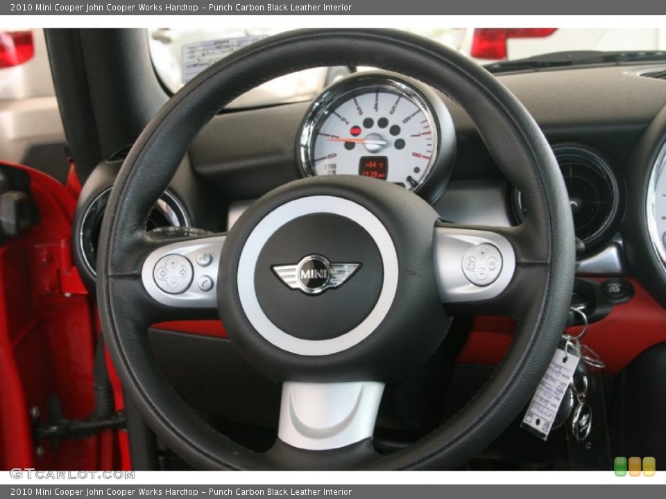 Punch Carbon Black Leather Interior Steering Wheel for the 2010 Mini Cooper John Cooper Works Hardtop #51003229