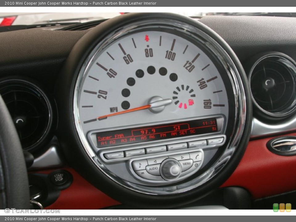Punch Carbon Black Leather Interior Gauges for the 2010 Mini Cooper John Cooper Works Hardtop #51003388