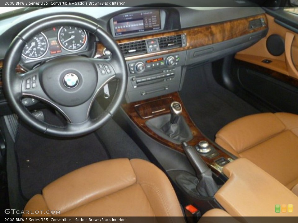 Saddle Brown/Black Interior Prime Interior for the 2008 BMW 3 Series 335i Convertible #51004093