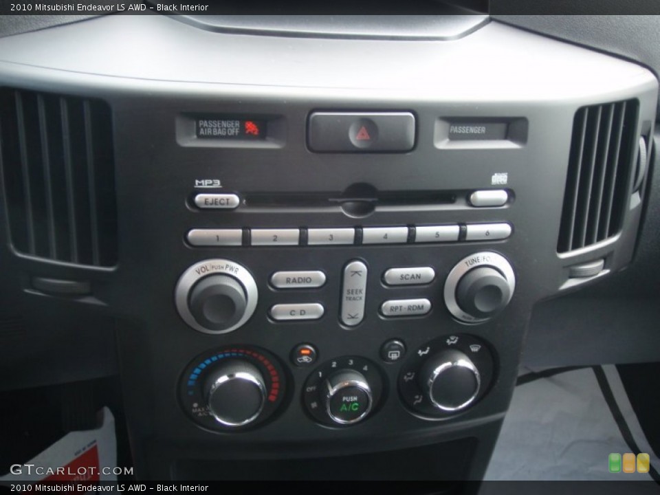 Black Interior Controls for the 2010 Mitsubishi Endeavor LS AWD #51004186