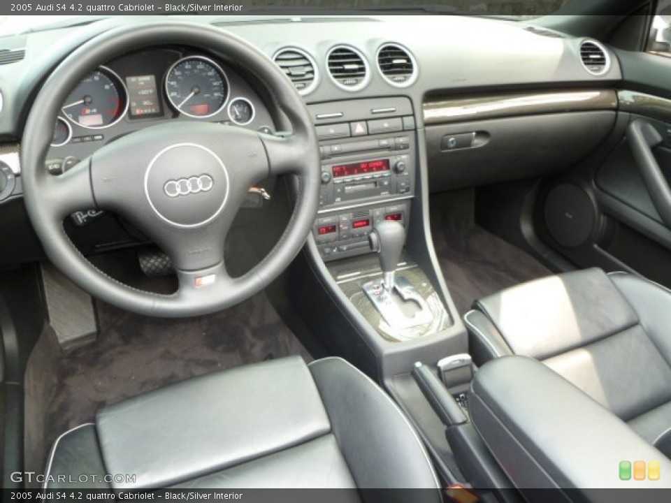 Black/Silver 2005 Audi S4 Interiors