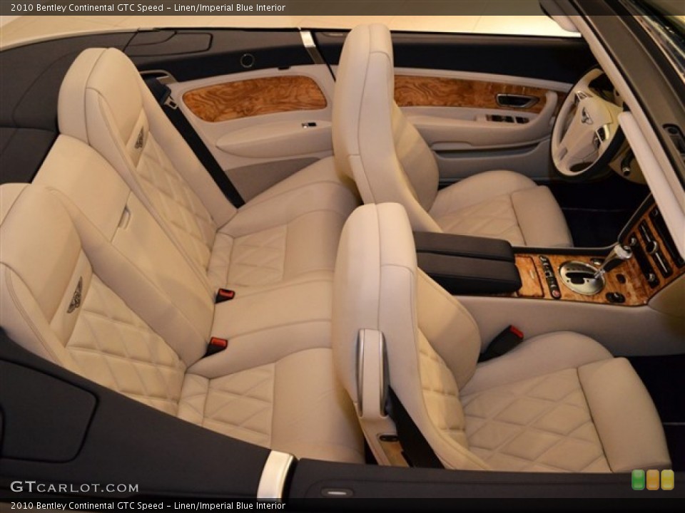 Linen/Imperial Blue 2010 Bentley Continental GTC Interiors
