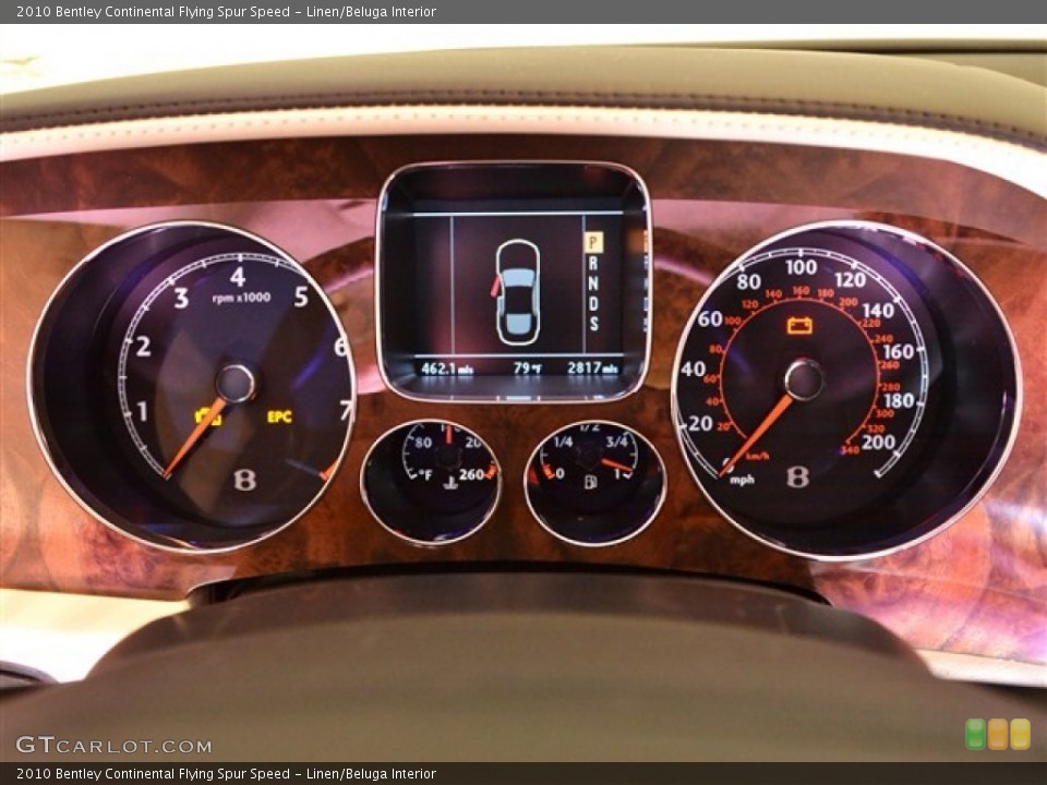 Linen/Beluga Interior Gauges for the 2010 Bentley Continental Flying Spur Speed #51006883