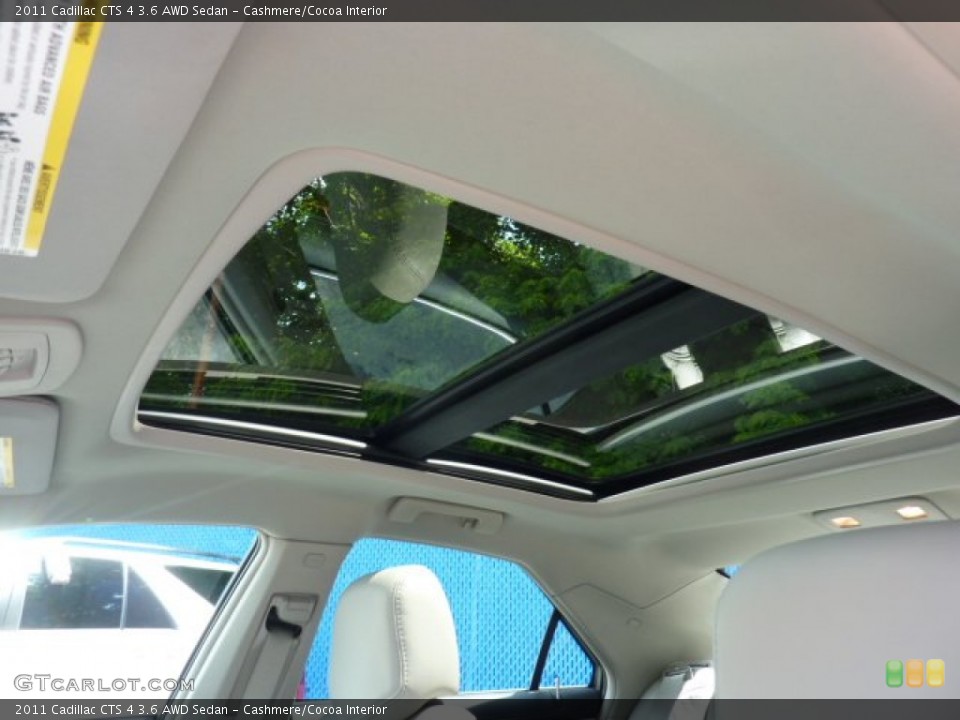 Cashmere/Cocoa Interior Sunroof for the 2011 Cadillac CTS 4 3.6 AWD Sedan #51007966
