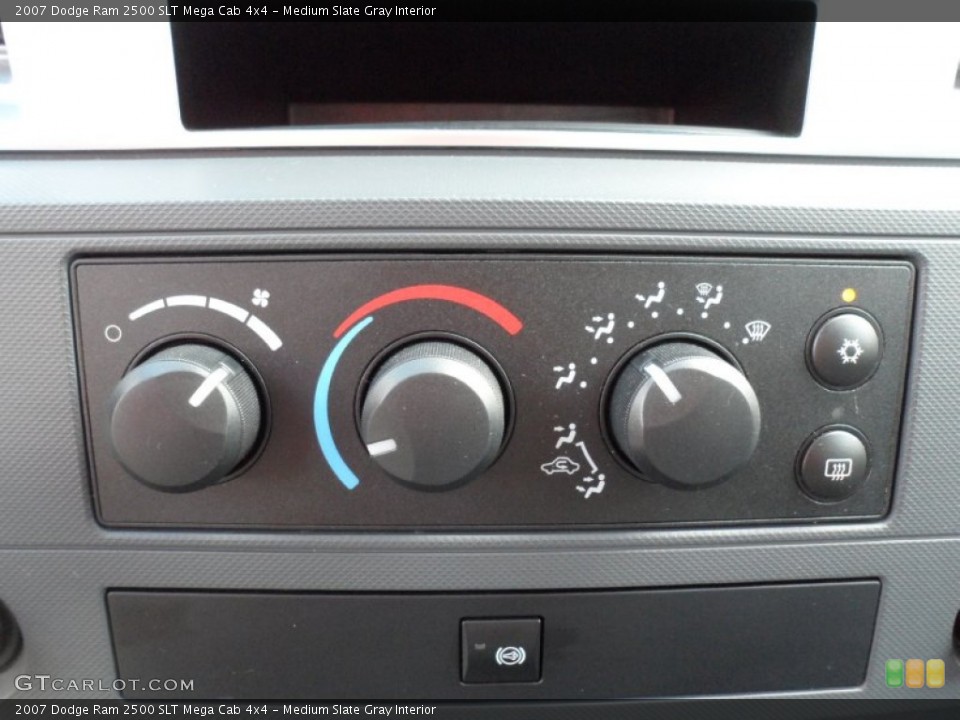Medium Slate Gray Interior Controls for the 2007 Dodge Ram 2500 SLT Mega Cab 4x4 #51008092