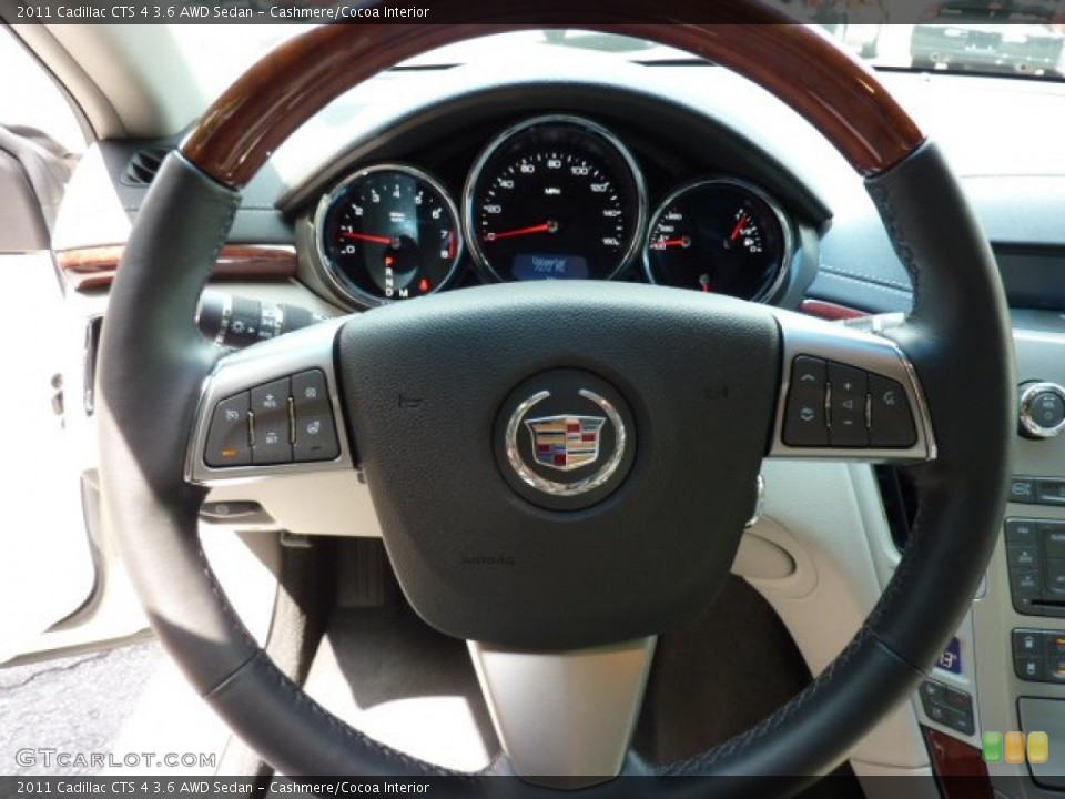 Cashmere/Cocoa Interior Steering Wheel for the 2011 Cadillac CTS 4 3.6 AWD Sedan #51008104