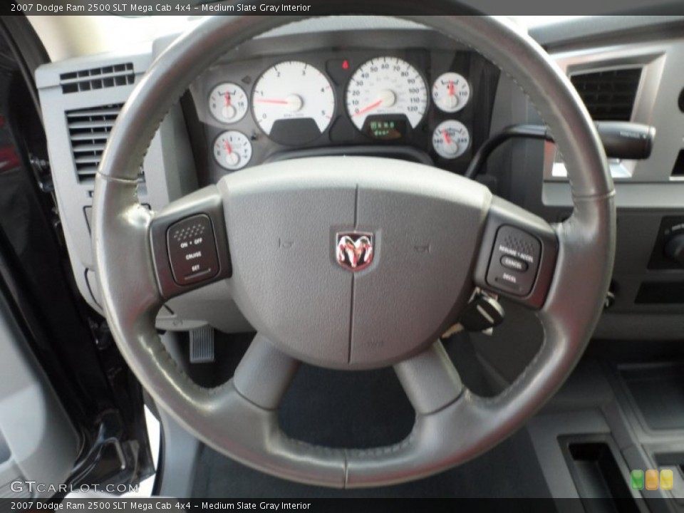 Medium Slate Gray Interior Steering Wheel for the 2007 Dodge Ram 2500 SLT Mega Cab 4x4 #51008134