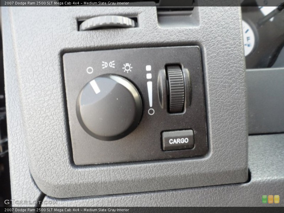 Medium Slate Gray Interior Controls for the 2007 Dodge Ram 2500 SLT Mega Cab 4x4 #51008173