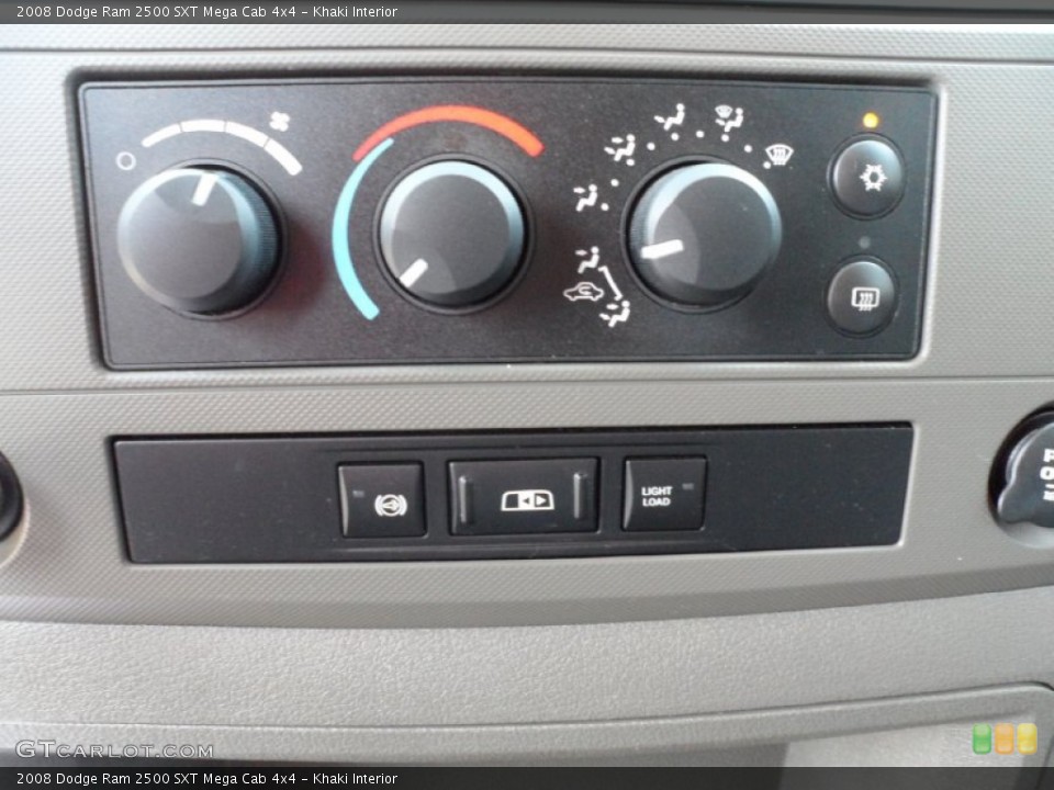 Khaki Interior Controls for the 2008 Dodge Ram 2500 SXT Mega Cab 4x4 #51008818