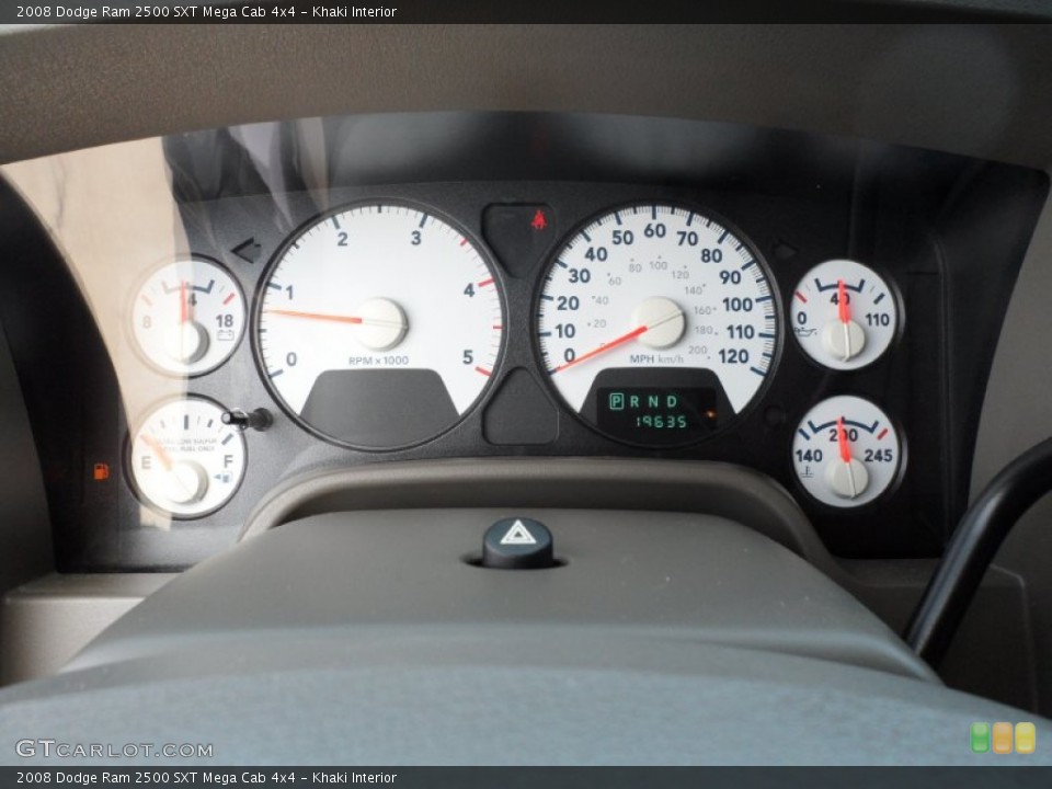 Khaki Interior Gauges for the 2008 Dodge Ram 2500 SXT Mega Cab 4x4 #51008863