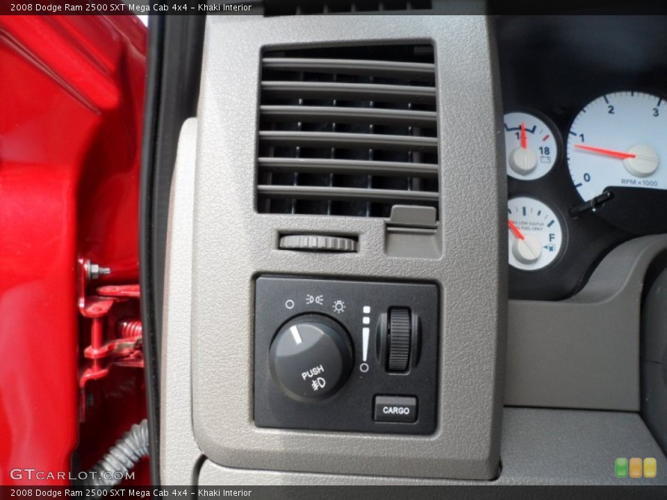 Khaki Interior Controls for the 2008 Dodge Ram 2500 SXT Mega Cab 4x4 #51008893