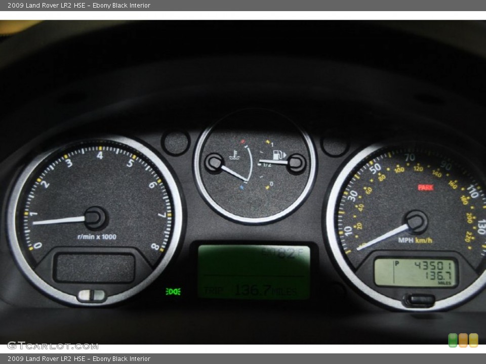 Ebony Black Interior Gauges for the 2009 Land Rover LR2 HSE #51011767