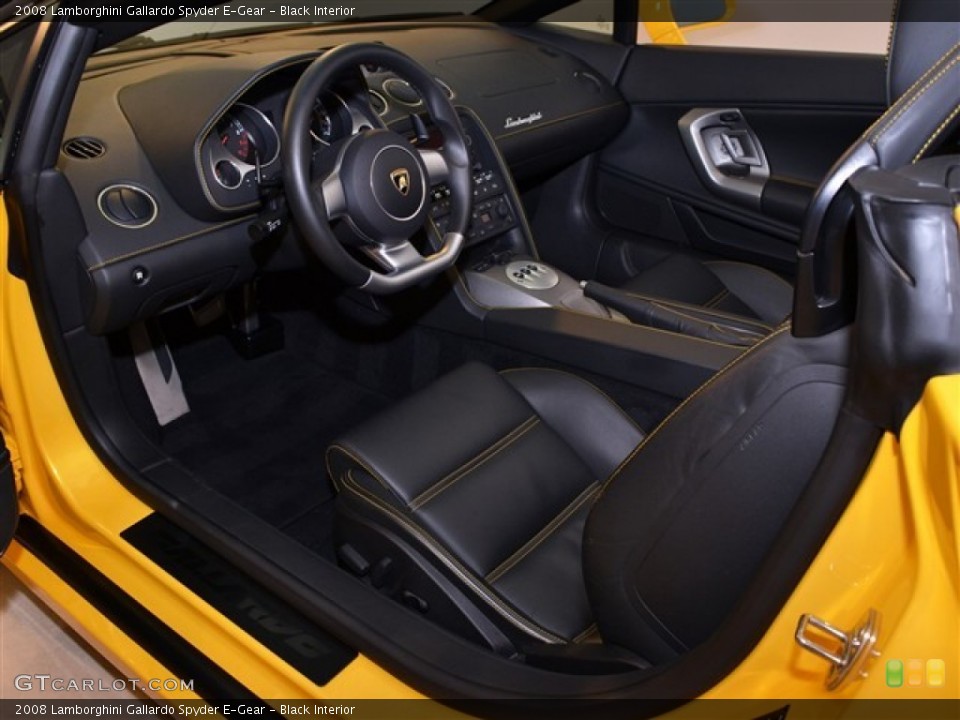 Black Interior Photo for the 2008 Lamborghini Gallardo Spyder E-Gear #51012760