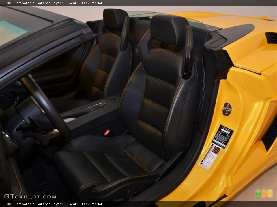 Black Interior Photo for the 2008 Lamborghini Gallardo Spyder E-Gear #51012799