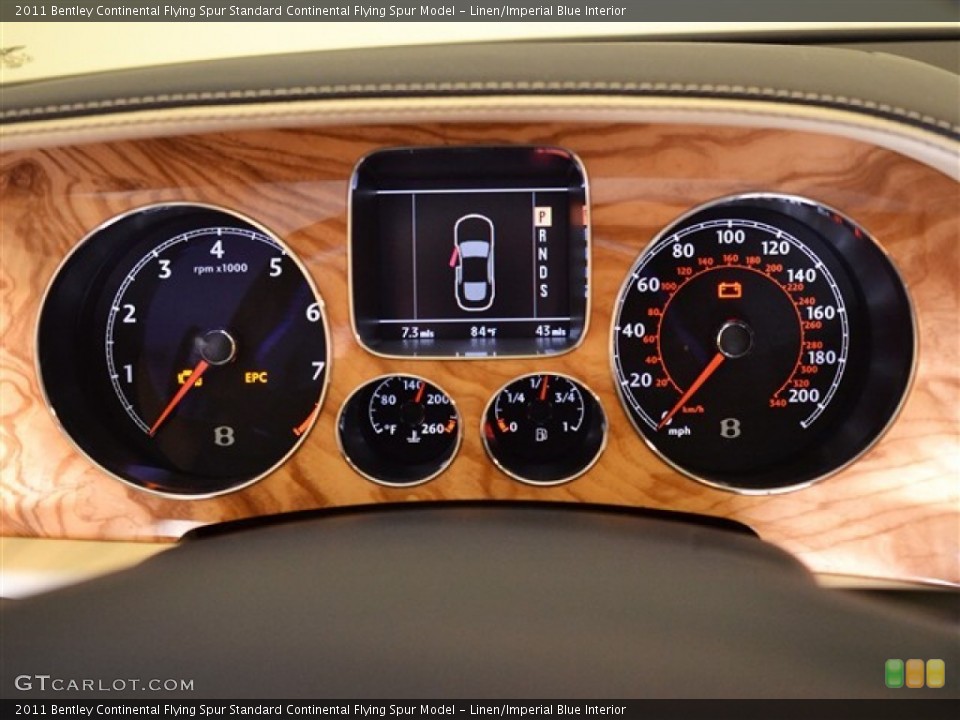 Linen/Imperial Blue Interior Gauges for the 2011 Bentley Continental Flying Spur  #51014248