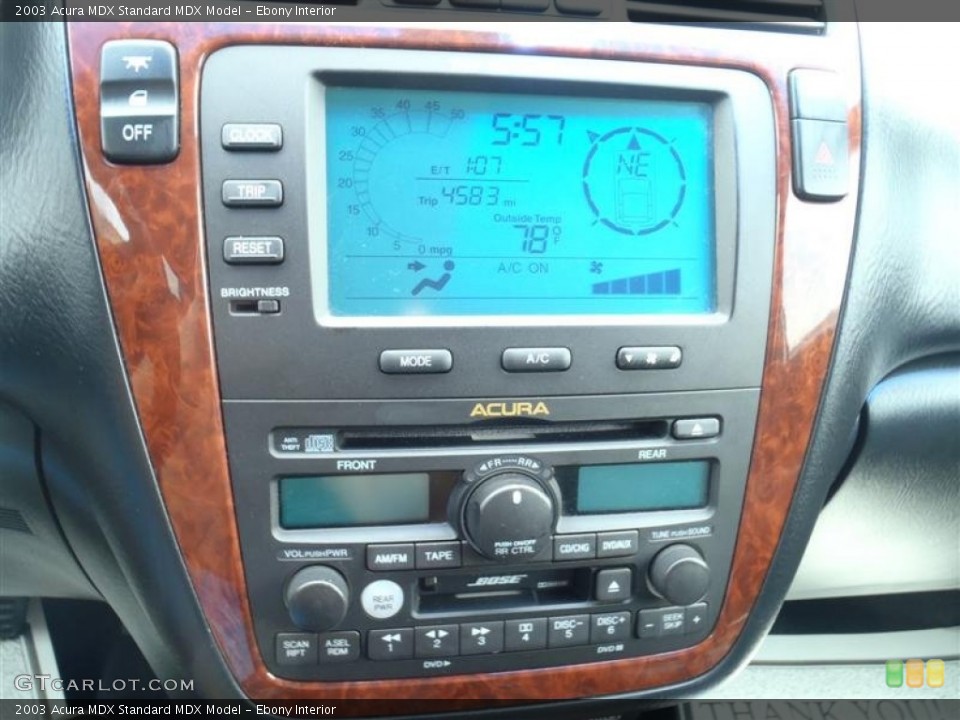 Ebony Interior Controls for the 2003 Acura MDX  #51015319