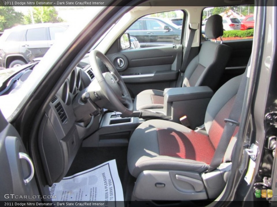 Dark Slate Gray/Red Interior Front Seat for the 2011 Dodge Nitro Detonator #51025030