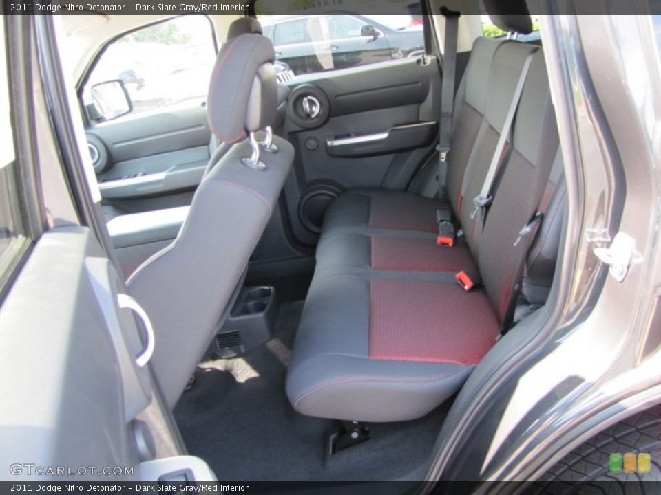 Dark Slate Gray/Red Interior Rear Seat for the 2011 Dodge Nitro Detonator #51025048