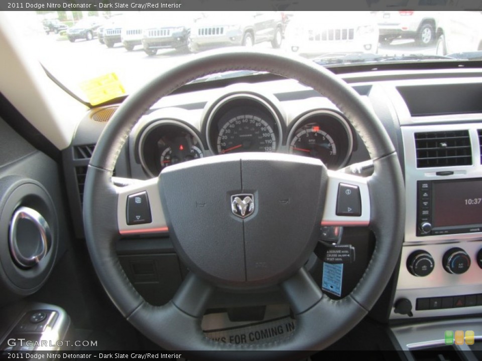 Dark Slate Gray/Red Interior Steering Wheel for the 2011 Dodge Nitro Detonator #51025126