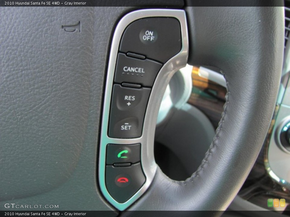 Gray Interior Controls for the 2010 Hyundai Santa Fe SE 4WD #51028516